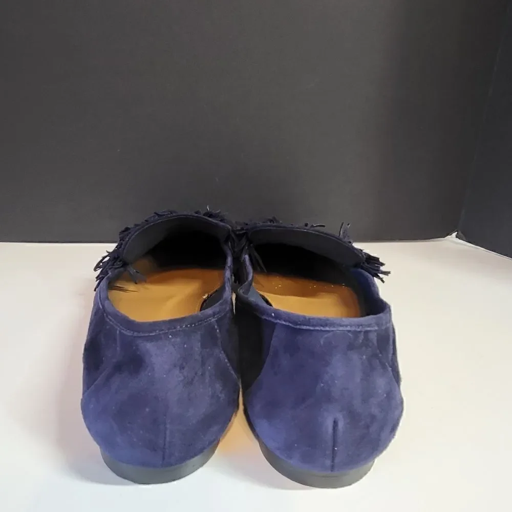 Aquazurra Firenze Navy Blue Suede Shoes